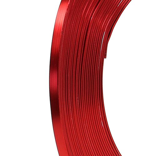 Floristik24 Fil Plat Aluminium Rouge 5mm 10m