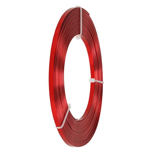 Article Fil Plat Aluminium Rouge 5mm 10m