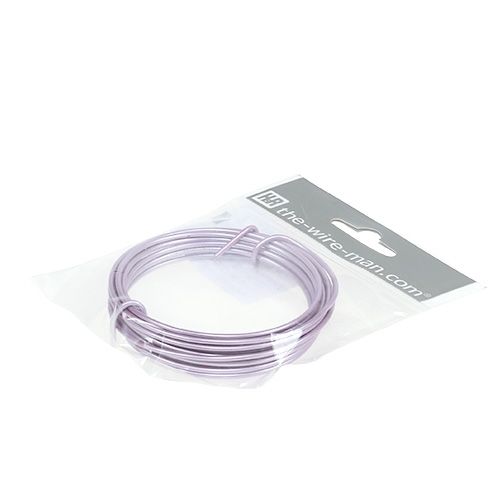 Article Fil d&#39;aluminium 2mm violet clair 3m