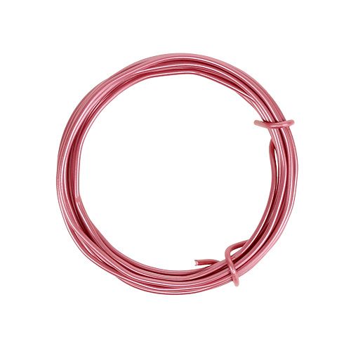 Floristik24 Fil aluminium 2mm rose 3m