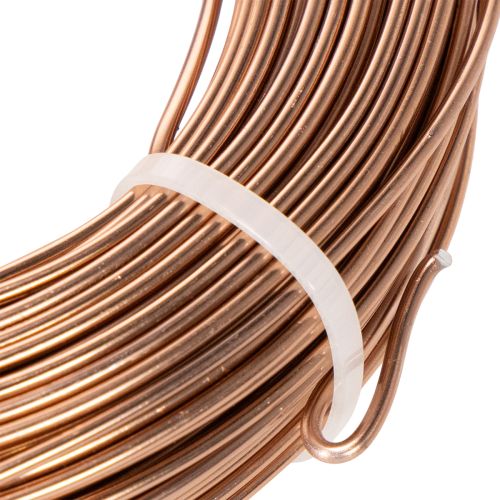 Fil d'aluminium 2 mm marron pour floristique et bricolage 60 m 500 g | Floristik24.fr