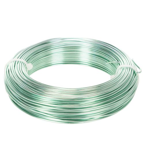 Fil aluminium 2 mm 60 m vert menthe pour bricolage et décoration