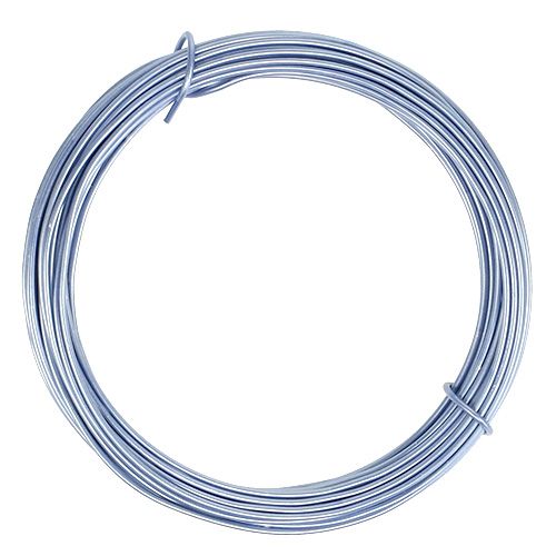 Fil aluminium bleu pastel Ø2mm 12m