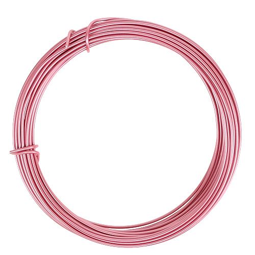 Floristik24 Fil aluminium rose Ø2mm 12m