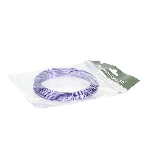 Article Fil d'aluminium 2mm 100g lavande