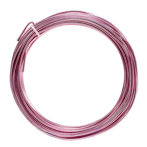 Floristik24 Fil en aluminium 2 mm 100 g rose