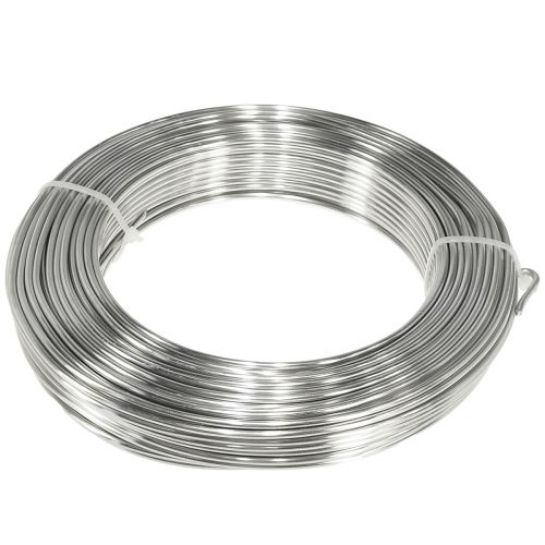 Floristik24 Fil d&#39;aluminium fil décoratif fil artisanal argent Ø3mm 1kg