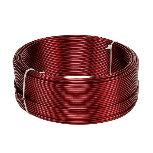 Floristik24 Fil aluminium rouge Ø2mm 500g (60m)