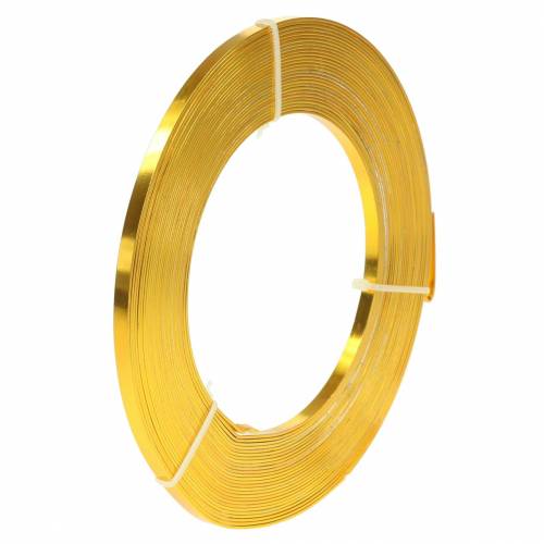 Fil plat en aluminium 5mm 10m fil de métier jaune soleil