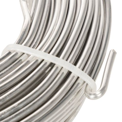 Fil d’aluminium argenté 3 mm 1 kg pour travaux créatifs | Floristik24.fr