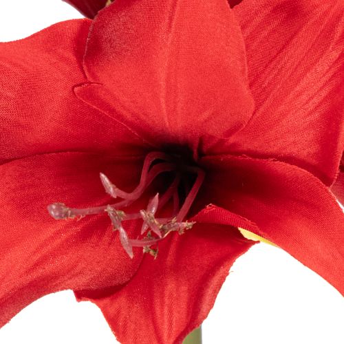 Fleur d'amaryllis rouge artificielle avec tige, décoration florale pour Noël, 50 cm | Floristik24.fr