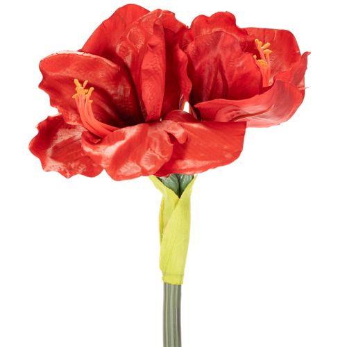 Amaryllis artificielle rouge à longue tige, pour vase et composition florale, 77 cm | Floristik24.fr