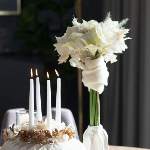 Kunstblume Amaryllis blanche avec tige 50 cm pour Noël et l'Avent | Floristik24.fr