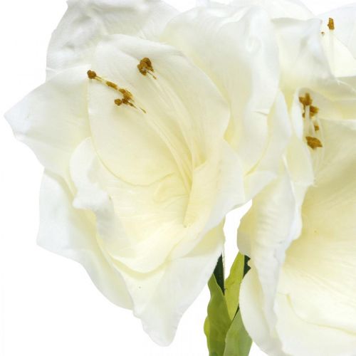 Article Fleur artificielle amaryllis chevalier blanc étoile décoration de Noël H40cm