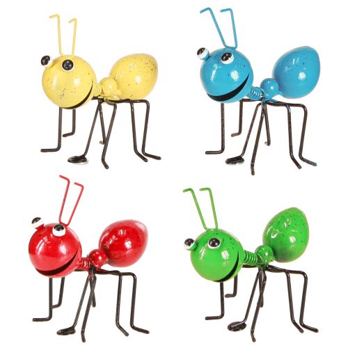 Article Figurines décoratives en métal avec aimant en forme de fourmi 11 × 8,5 × 10 cm 4 pièces