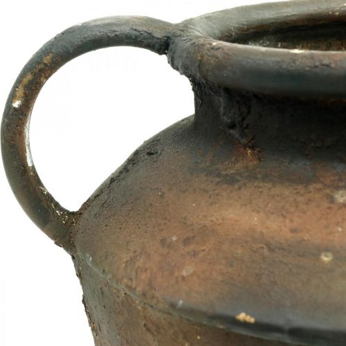 Floristik24 Amphore aspect antique pour vase à plantation décoration de jardin en métal H29cm