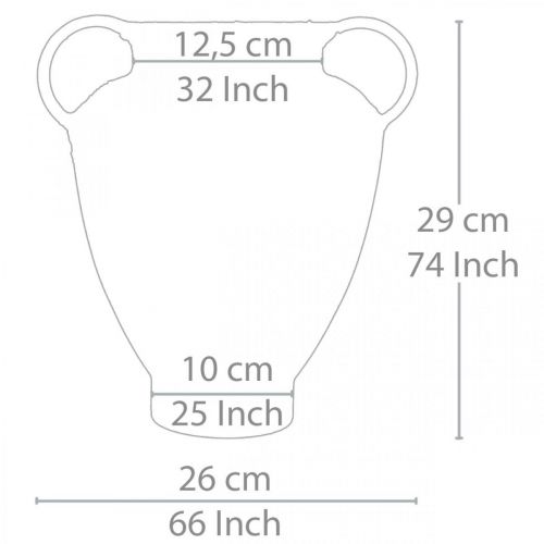 Floristik24 Amphore aspect antique pour vase à plantation décoration de jardin en métal H29cm