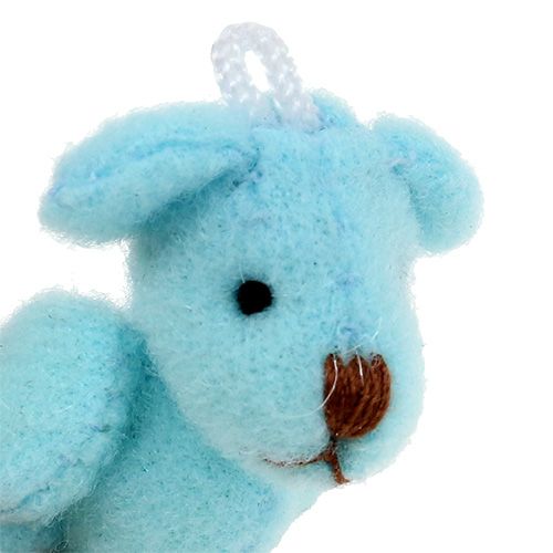Article Pendentif ours bleu clair 3,8cm 12 pcs