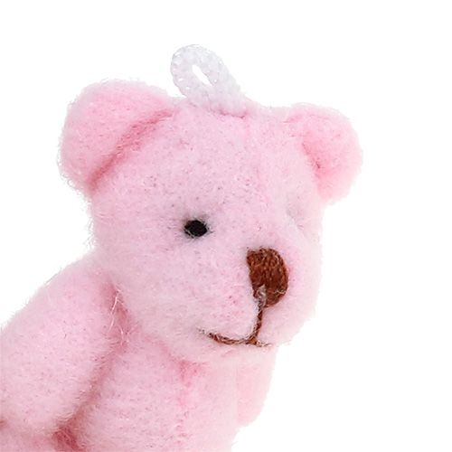 Floristik24 Suspension oursons rose 3,8 cm 12 p.