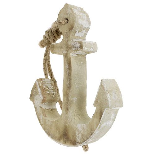 Floristik24 Jeu d&#39;ancres en bois 8cm, 12cm, 18,5cm
