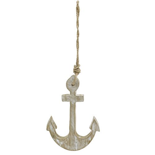 Floristik24 Jeu d&#39;ancres en bois 8cm, 12cm, 18,5cm
