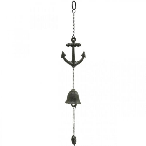 Floristik24 Cintre cloche d&#39;ancre, carillon éolien décor maritime, fonte L47.5cm