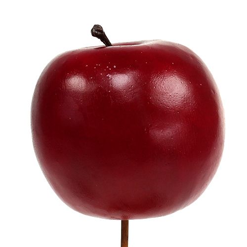 Floristik24 Pomme artificielle rouge Ø7.5cm 6pcs