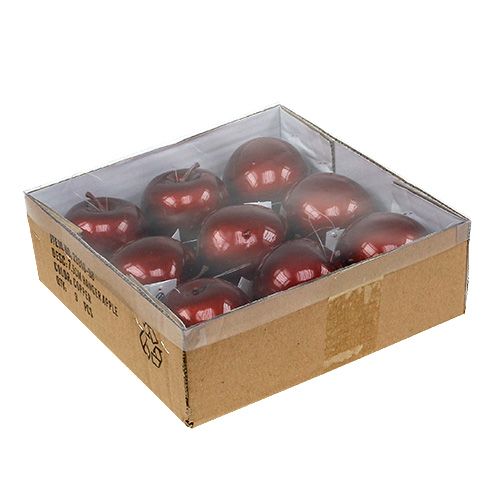 Floristik24 Pomme à suspendre cuivre Ø7,5cm, 9pcs brillant