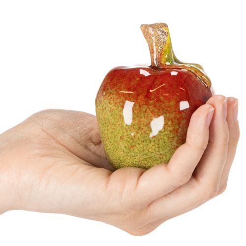 Ensemble de fruits artificiels (pomme et poire) décoratif, automne, 12 cm, 3 pièces | Floristik24.fr