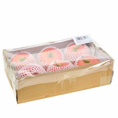Décoratif rose pomme, jaune Real-Touch 6,5 cm 6 pièces