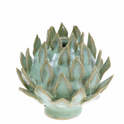 Vase décoratif art choc céramique vert Ø9.5cm H9cm