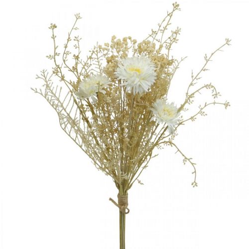 Floristik24 Bouquet artificiel asters et gypsophile beige, blanc 43cm