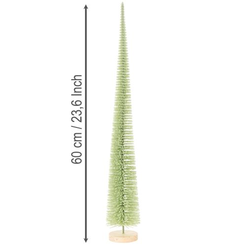 Sapin de Noël artificiel, sapin décoratif sur socle en bois, 60 cm | Floristik24.fr