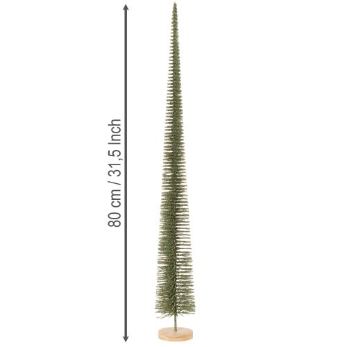 Sapin de Noël artificiel avec socle en bois pour décorations de Noël, 80 cm | Floristik24.fr