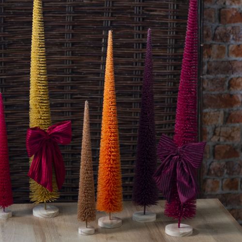 Sapin de décoration moderne et fin sur socle en bois, 80 cm | Floristik24.fr