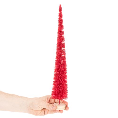 Sapin de Noël décoratif étroit, sapin de Noël artificiel sur socle en bois, 40 cm, 3 pièces | Floristik24.fr