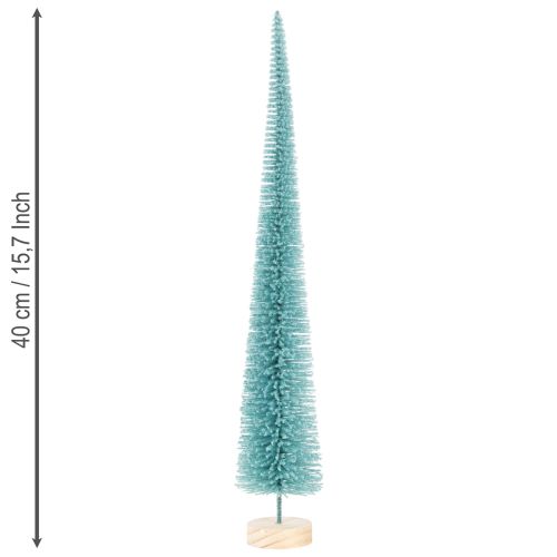 Sapin de Noël artificiel, fin, avec base en bois, 40 cm | Floristik24.fr