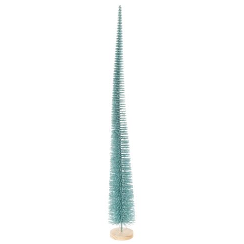 Sapin de Noël artificiel, sapin décoratif, design délicat avec base en bois, 80 cm