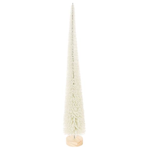 Sapin de Noël décoratif avec socle en bois pour décoration hivernale, 40 cm, 3 pièces