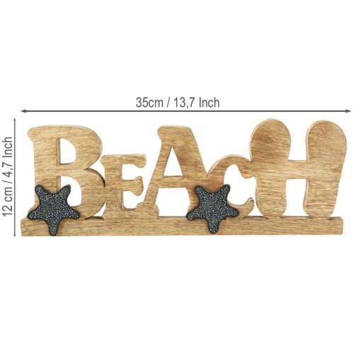 Article Lettrage sur pied « Plage » décoration maritime bois 35×12cm