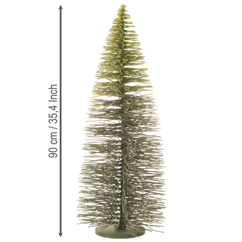 Sapin de Noël artificiel vert avec support pour décoration de table, 90 cm | Floristik24.fr