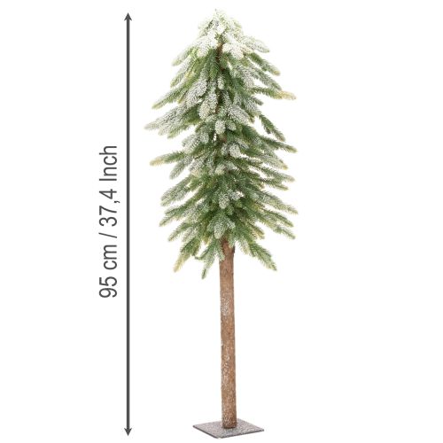 Sapin artificiel décoré de neige, hiver et Noël, 95 cm | Floristik24.fr