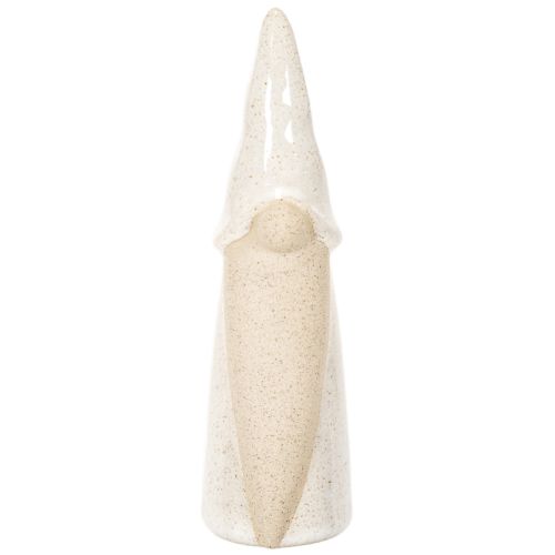 Décorations figurines lutin en céramique 18 cm blanc et naturel 3 pièces | Floristik24.fr