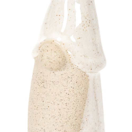 Décorations figurines lutin en céramique 18 cm blanc et naturel 3 pièces | Floristik24.fr