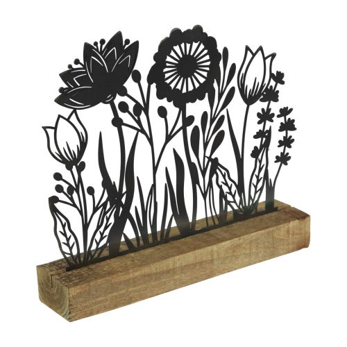 Floristik24 Support prairie fleurie déco printemps métal 23cm H20,5cm