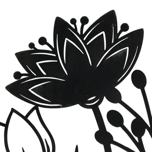 Floristik24 Support prairie fleurie déco printemps métal 23cm H20,5cm