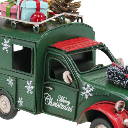 Floristik24 Décoration de Noël voiture Voiture de Noël vintage vert L17cm
