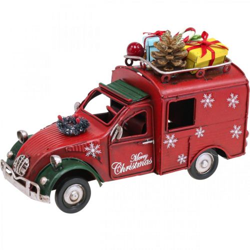 Décoration de Noël voiture Voiture de Noël vintage rouge  L17cm-380531-ROT