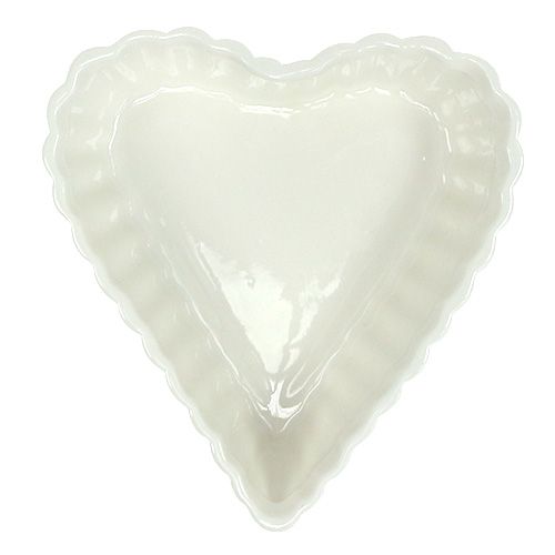 Floristik24 Moule à gâteau cœur blanc 16cm 2P