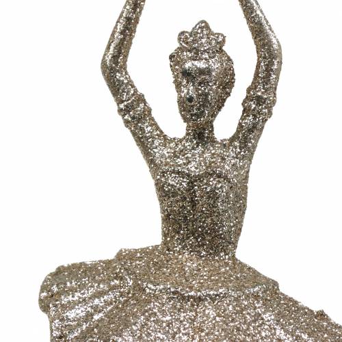 Floristik24 Décorations de sapin de Noël ballerine champagne paillettes 18cm 6pcs